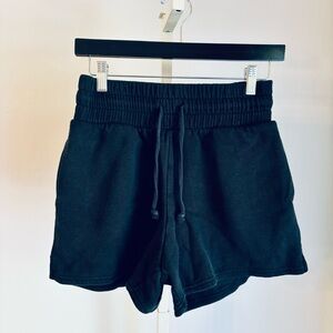 Wild Fable Fleece Pull-on Drawstring Front Shorts, Black; Small